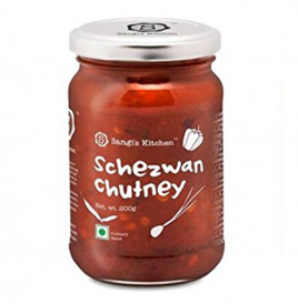 Sangi's Kitchen Schezwan Chutney   Glass Jar  200 grams